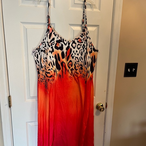 Women Plus Size Elegant Slingback Colorblock Summer Vacation Long Maxi Dress 18W - Picture 9 of 12